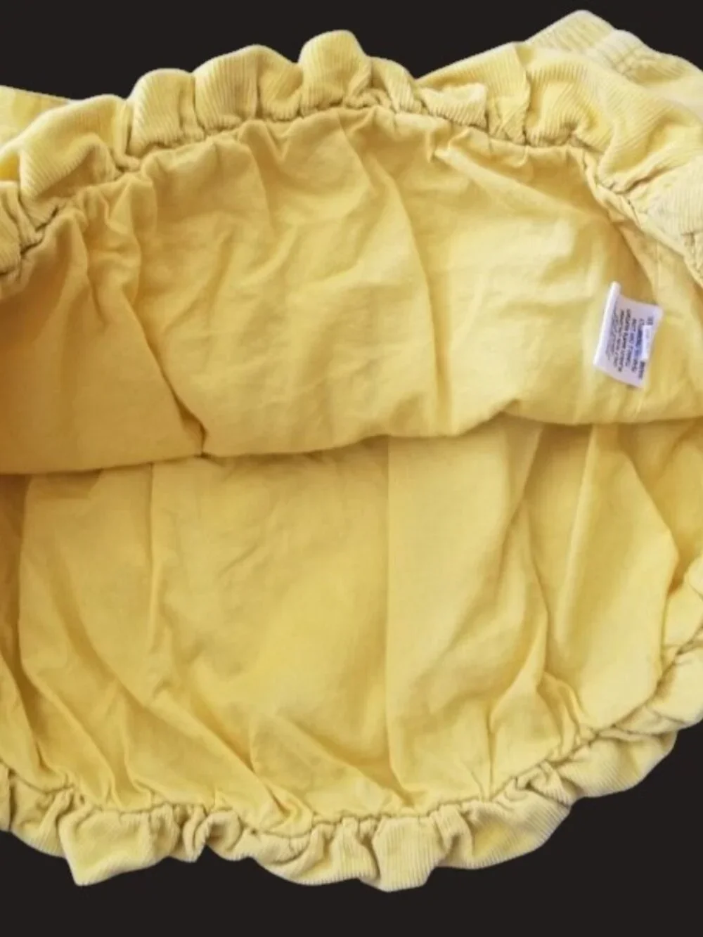 CHEROKEE Lined Yellow Corduroy Bubble Skirt Girls Size 3T Bow Trim